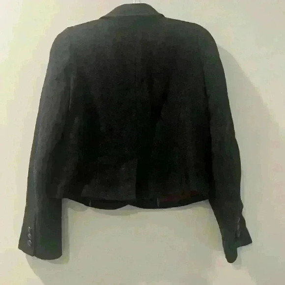 Boden Blazer Jacket Charcoal Gray Wool Short Double Breasted Size 6 US - Picture 8 of 12